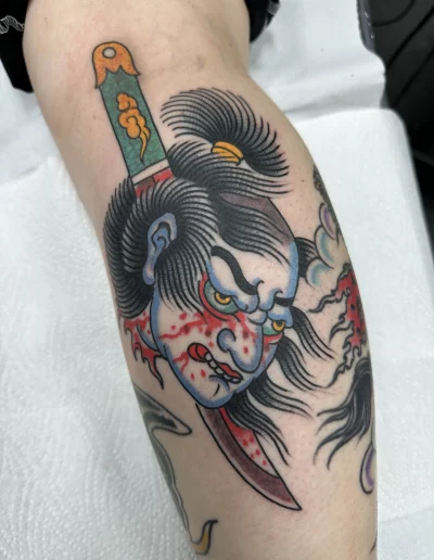 Tattoo japones tradicional namakubi Castellón Valencia