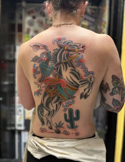 Traditional Backpiece Tattoo Castellón Valencia